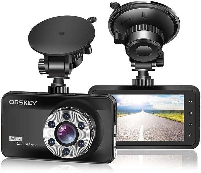 ORSKEY Dash Cam 1080P Full HD Car Camera DVR Dashboard Camera