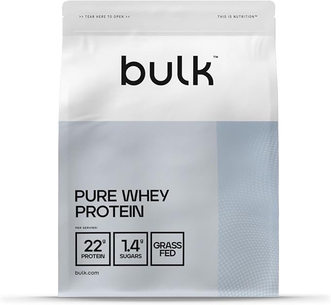 Bulk Pure Whey Protein Powder Shake, Raspberry, 2.5 kg, 83 Servings