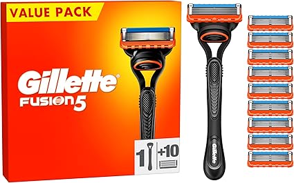 Gillette Fusion5 Men's Razor + 10 Razor Blade Refills image